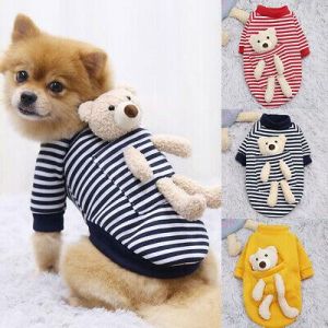 Pet Dog Clothes Cat Puppy Coat Bear Toy Hoodie Warm Sweater Jacket Clothing US