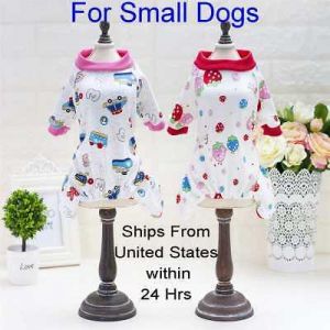 Pet Clothes Toy Dog Pajama Jumpsuit Soft Cotton Fleece Sleepwear Coat Boat Car