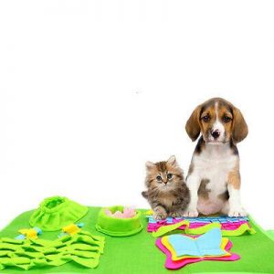 Dog Toys Increase IQ Snuffle Mat Slow Dispensing Feeder Pet Mat Training Toy F1