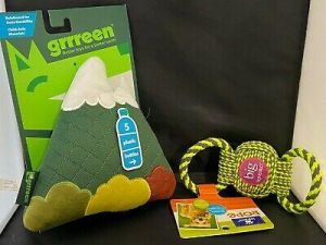 Green dog toys lot of 2l