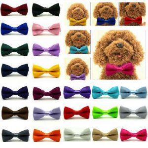 Adorable Cat Dog Puppy Pet Kitten Toy Solid Bow Tie Necktie Collar Clothes