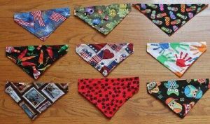 Dog Bandana- OVER THE COLLAR-clothes-Handmade - Choice Pattern &Size XS,S,M,L,XL