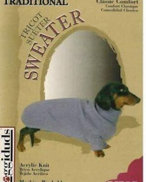 shopping ציוד לחיות מחמד Vo-Toys Votoys Doggiduds Dog Tricot Acrylic Periwinkle Knit Sweater 9-14" Small