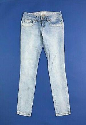 Motivi jeans donna usato skinny W26 tg 40 aderenti blu denim boyfriend T7453
