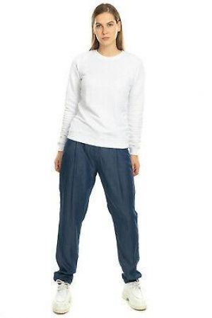 RRP €120 E-GO Denim Trousers Size 31 Garment Dye Pleated Zip Fly Made in Italy