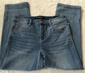 Liverpool Los Angeles The Crop Straight High-Rise Jeans  Size 4 27  Blue NEW