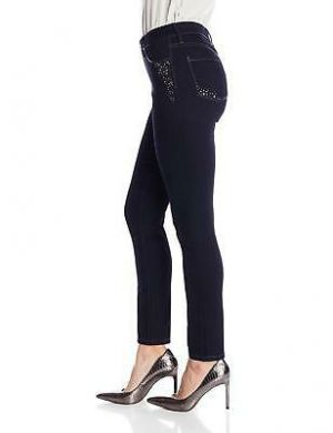Not Your Daughters Jeans NYDJ Tummy Tuck Stretch Rhinestone Legging Sz 8 $158