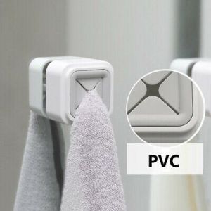 Punch Free Towel Plug Holder Bathroom Organizer Rack Towels Storage Wash .yp