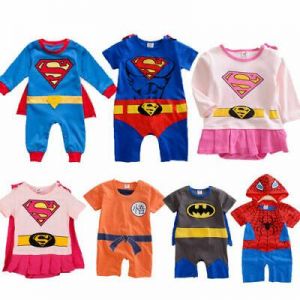 Toddler Kids Boys Girls Super Hero Jumpsuit Romper Outfits Cosplay Fancy Dress