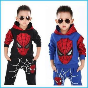 Spiderman Clothing Set Long Sleeve T-shirt+Pant 2Pcs Baby Boy Sport Clothes Sets