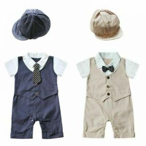Newborn Kids Baby Gentleman Boys Infant Outfits Jumpsuit Romper Bodysuit Clothes