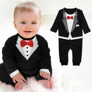 Toddlers Kid Baby Boy Gentleman Rompers For 1st Birthday Formal Clothes Outfits
