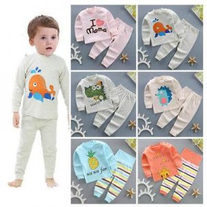 2pcs baby boy girl clothes sleepwear baby home-wear kids pajamas outfits set