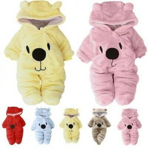US Baby Kids Boys Girl Bear Cartoon Bodysuit Romper Jumpsuit Clothes Set Outfits