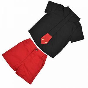 Kids Children Clothing Short Sleeve Shirt Tie Shorts Outfit Summer Apparel Gift