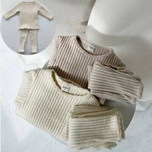 Children's Clothing Set Sweater Autumn Winter 2 Piece Bottom Suit Baby Clothes