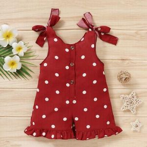 Toddler Kids Baby Girls Clothes Summer Polka Dot Jumpsuit Romper Boysuit Outfits