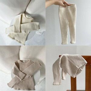 Children's Clothing 2 Piece Set Sweater Baby Clothes Autumn Winter Bottom Suit
