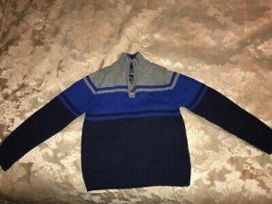 Children's Clothing - Chaps Pullover Sweater, Boys Size (XXS)4/5, Grey/Blue