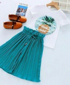 Kids Tracksuits For Girls Children Clothing Summer Toddler Sequins Chiffon Pants