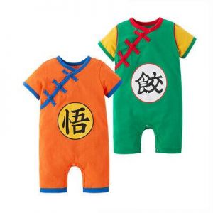 Toddler Kid Baby Boy Girl Goku Dumpling Jumpsuit Romper Short Sleeves Clothes