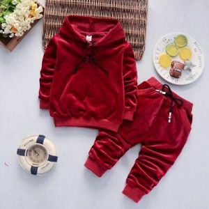 Children Clothing Boys Girls 2pcs Outfits Kids Costume Suit Velvet Clothing Sets