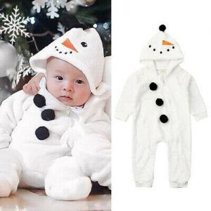 Newborn Baby Kid Boy Girl Snowman Cosplay Costume Romper Jumpsuit Outfit Clothes