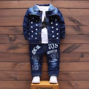 3PCS Baby Toddler Kids Boys Knit Jacket Suit+T-shirt+Pants Set Clothes Outfits