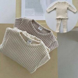 Children's Clothing 2 Piece Baby Clothes Autumn Winter Set Sweater Bottom Suit