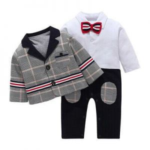 Baby Boy Clothes Shirt Formal Suit Set Coat Infant Kids Wedding Outfits Pants