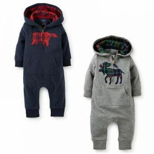 Kids Toddler Baby Boys Infant Romper Jumpsuit Bodysuit Clothes Outfits Hoodie