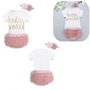 2020 Baby Kids Girl Infant Romper Jumpsuit Bodysuit Summer Mesh Clothes Outfit