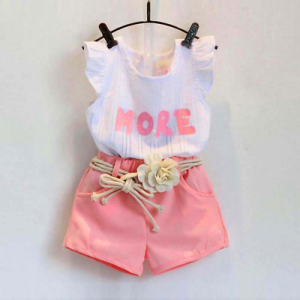TELOTUNY Children's clothing Toddler Kids Baby Girls Letter Print Sleeveless T-S