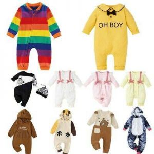 Toddler Baby Boy Girl Winter Warm Cute Long-Sleeved Jumpsuit Jumpsuit Clothes.