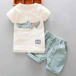 Baby Boys Summer Clothes Casual T-Shirt + Shorts 2pcs Child Boys Clothes Sets