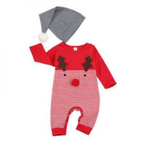 Newborn Kids Baby Boy Girls Christmas Romper Xmas Party Costume Outfits Clothes