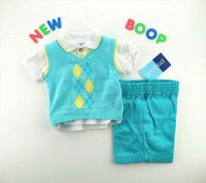 shopping אופנה ילדים Toddler Kids Baby Boys Clothes 6/9M Good Lad Green Sweater Shirt Shorts