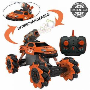 New RC Remote Control Bubble Blaster Gun Car Toy for Kids Rock Crawler Outdoor