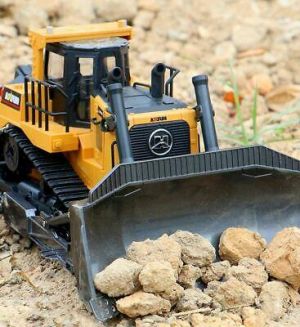 Rc Working Bulldozer Remote Control Truck Strong Bulldozer Gift Toy For Children