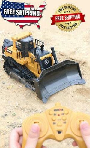 1:16 Remote Control Truck 8ch Rc Bulldozer Machine On Control Car Toys For Kids