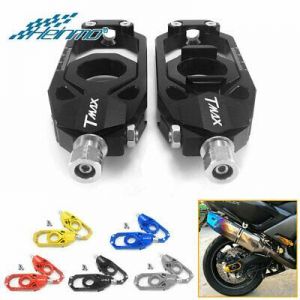 Black Aluminum Rear Chain Adjuster Tensioners Catena For Yamaha TMAX 530 2013-19