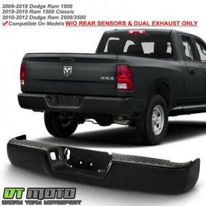 2009-2018 Dodge Ram 1500 10-12 2500 3500 Complete Black Rear Bumper Assembly