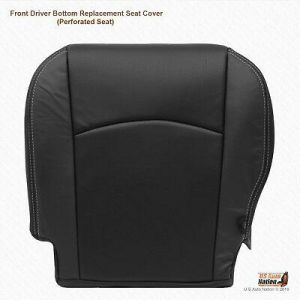 2016 2017 2018 Dodge Ram 3500 Laramie Driver Bottom Leather Seat Cover In BLACK
