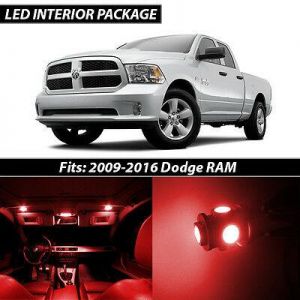 2009-2016 Dodge RAM 1500 2500 3500 Red Interior LED Lights Package Kit