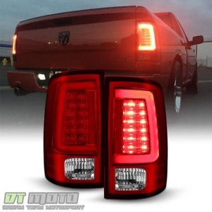 Brightest Red V2 NEW 2009-2018 Dodge Ram 1500 Pickup LED Tube Tail Lights Lamps