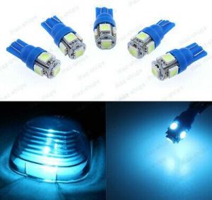 5Pcs Ice Blue Roof Cab Marker Clearance LED Bulbs Lights Fit 2003-2016 Dodge Ram