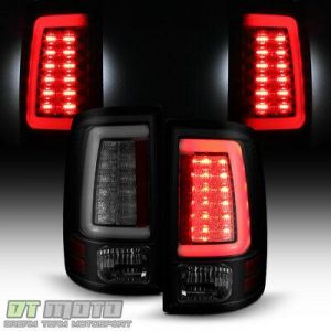 Black Smoke 2009-2018 Dodge Ram 1500 2500 3500 LED Tube Tail Lights Brake Lamps