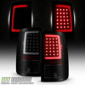 Black Smoke 2013-2018 Dodge Ram 1500 2500 3500 LED Tube Tail Lights Brake Lamps