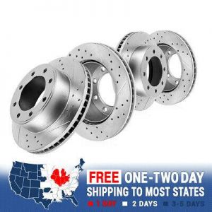 Front And Rear Brake Rotors For 2009 - 2017 Dodge Ram 2500 2009 - 2013 Ram 3500