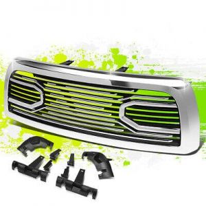 Polished Badgeless Big Horn Front Bumper Grille for Dodge Ram 2500 3500 10-18